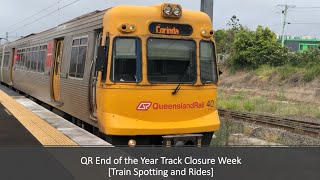 Queensland Rail End of the Year Track Closure Week Train Spotting and Rides [upl. by Notlok]