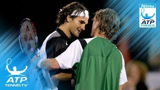 Federer v Hewitt ATP Finals 2004 Final Highlights [upl. by Anailuj]