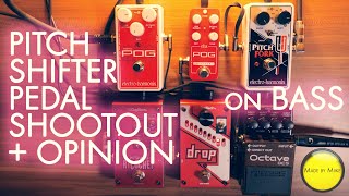 Pitch Shifter Shootout ON BASS PICO POG vs NANO POG vs PITCH FORK vs RICOCHET vs DROP vs OC5 [upl. by Langdon600]