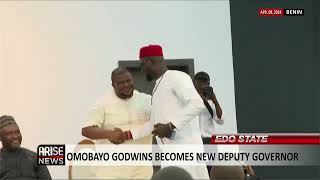 EDO STATE OMOBAYO GODWINS BECOMES NEW DEPUTY GOVERNOR [upl. by Anircam]