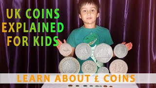 UK coins explained for kids  learn about £ coins [upl. by Arada]