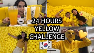 🇰🇷24 HOURS CVS YELLOW CHALLENGE 💛 Korea vlog [upl. by Plantagenet]