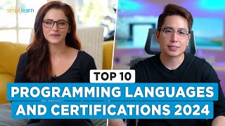 Top 10 Programming Languages And Certifications In 2024  Best Programming Languages  Simplilearn [upl. by Turro678]