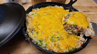 Creamy Cheesy Chicken and Rice Skillet Casserole – 1 Pot Dinner in 30 Minutes –The Hillbilly Kitchen [upl. by Oiramad]