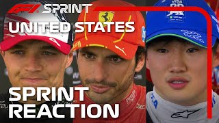 Drivers React After Sprint  2024 United States Grand Prix [upl. by Ecidnarb]