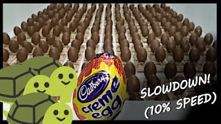 ALL Cadburys Creme Egg  Here Today Goo Tomorrow 2008UK SLOW DOWN 🐢10 SPEED [upl. by Sophia]