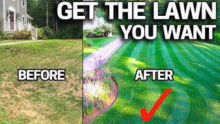 How to FIX an UGLY Lawn with RESULTS  Step by Step for Beginners EASY [upl. by Eblehs]