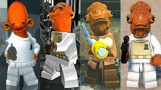 The Evolution of Admiral Ackbar in LEGO Star Wars Games [upl. by Noll]