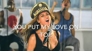 Love on top 4  Beyoncè  Karaoke female lower full version [upl. by Orlina]