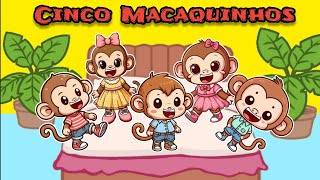 História Infantil  Os Cinco Macaquinhos [upl. by Licht]