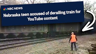 YouTuber Derails Train for a Video [upl. by Brigitta827]