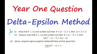 Year One 問數Advance Maths Q20241029 q1 Limit DeltaEpsilon [upl. by Erika]