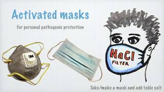 Activated masks  for personal pathogenic protection from Coronavirus [upl. by Iadrahc90]