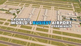 Building the Busiest Airport in the World Atlanta International Airport No Mods  Cities Skylines [upl. by Arriaes]