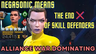 The End of Skill Defenders When You Have Negasonic  Alliance War Gameplay [upl. by Almat233]