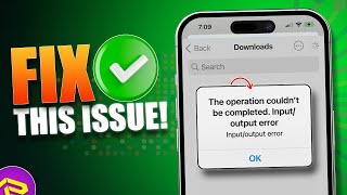 Fix quotThe Operation Couldnt Be Completed  InputOutput Errorquot on iPhone [upl. by Yseulte729]