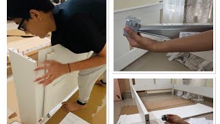 SONGESAND  IKEA bed frame Young boy fixing 140200 IKEA bed only 2 toolsHow to assemble IKEA bed [upl. by Song]