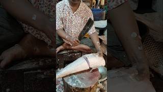 Amazing Delicious Huge Seer Fish Cutting By Expert Fish Cutter  shorts fish fishing food [upl. by Acul]