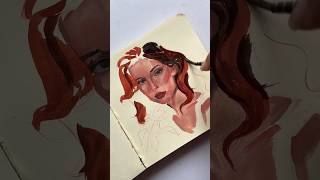 gouache portrait process portraitpainting [upl. by Ahsikel785]