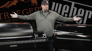 TRAEGER VS WEBER Which Pellet Grill Is Better  NEW Traeger Ironwood Vs Weber Stealth [upl. by Esadnac]