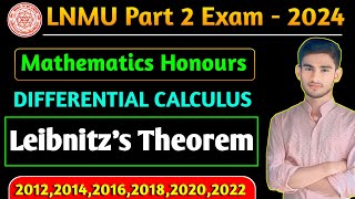 Leibnitz Theorem  Successive Differentiation Differential Calculus PYQ  Bsc Part 2 Math [upl. by Anoyek]