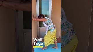 Wall Yoga  Stretching exercises [upl. by Etnod]