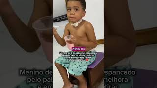 Menino de 3 anos maltratado pelo pai e abandonado pela mãe recebe todo o tratamento após vaquinha [upl. by Elvah]