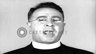 Father Charles Coughlin addresses the nation in Washington DC and speaks about thHD Stock Footage [upl. by Nani]