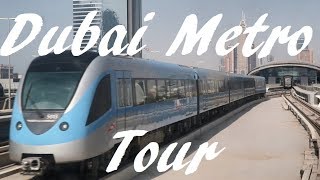 Tour of the Dubai Metro  lines and principle stations [upl. by Gottlieb781]