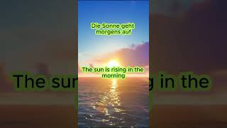 Sonnenaufgang und Sonnenuntergang auf Deutsch mit Englisch sonne learngerman [upl. by Buskus89]