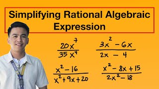 Simplifying Rational Algebraic Expressions  Grade 8 Math [upl. by Wertheimer]