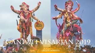 2019 Ganpati Visarjan in Mumbai Girgaon Chowpatty  MORYA  MUMBAI CHA GANPATI [upl. by Harret]