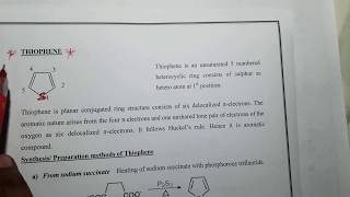 Thiophene  Synthesis Reactions and Medicinal uses [upl. by Soraya]