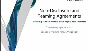 Non Disclosure and Teaming Agreements [upl. by Eadahs]