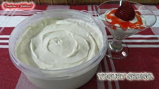 YOGURT GRIEGO con solo 3 ingredientes saludable y muy fácil el mejor [upl. by Skyla]