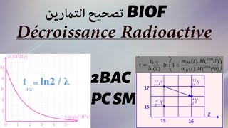 Exercice 1 Décroissance radioactive 2BAC PC SM [upl. by Frear]