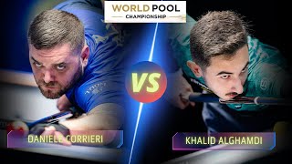 DANIELE CORRIERI VS KHALID ALGHAMDI  2023 WORLD POOL CHAMPIONSHIP billiards nineball 9ballpool [upl. by Tarr]