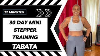 12 Minute Mini Stepper Tabata Workout to Burn Fat Fast [upl. by Enelad385]