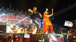 Khesari Lal amp Sapna Choudhary 1st live Stage Show 2018 in Bihar [upl. by Dickerson917]