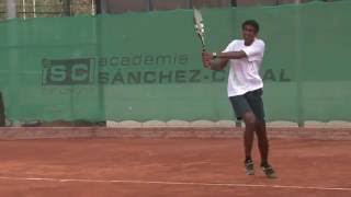 Ramkumar Ramanathan training at SánchezCasal [upl. by Nariko247]