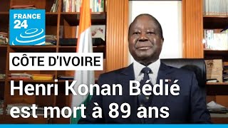 Lancien président de Côte dIvoire Henri Konan Bédié est mort à 89 ans • FRANCE 24 [upl. by Derron586]