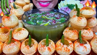 ASMR SPICY PANI PURI  SPICY GREEN WATER MUKBANG MASSIVE Eating Sounds [upl. by Dominic627]