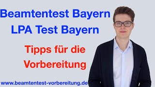 BEAMTENTEST BAYERN I LPA Test Bayern I 4 TIPPS für die VORBEREITUNG I beamtentestvorbereitungde [upl. by Norod]