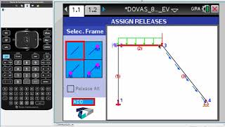 STRUCTURAL ANALYSIS Dovas Version 80 TI Nspire CX CAS PORTICS ARMORS AND BEAMS [upl. by Mikahs]