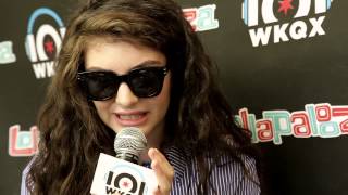 Lorde  Interview with 101WKQX  Lollapalooza 2014 [upl. by Yrahca]