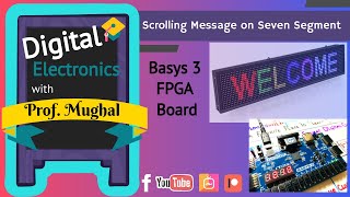 30 How to scroll message on seven segment ➠ Basys 3 FPGA Board  Verilog HDL [upl. by Alegnatal]