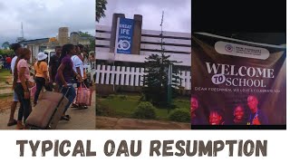 A TYPICAL FRESHERS RESUMPTION IN OAU DAY1 [upl. by Anitaf582]