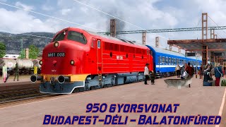 MSTS OR RETRO 950 Gyorsvonat BudapestDéli  Balatonfüred M61 008 NOHAB 1993as menetrend [upl. by Yllas969]