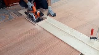 diy simple circular saw track saw guide  plywood version [upl. by Volnay]