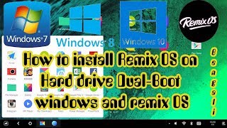 how to install Remix OS on Hard drive DualBoot windows and remix OS Bengali [upl. by Kreg]